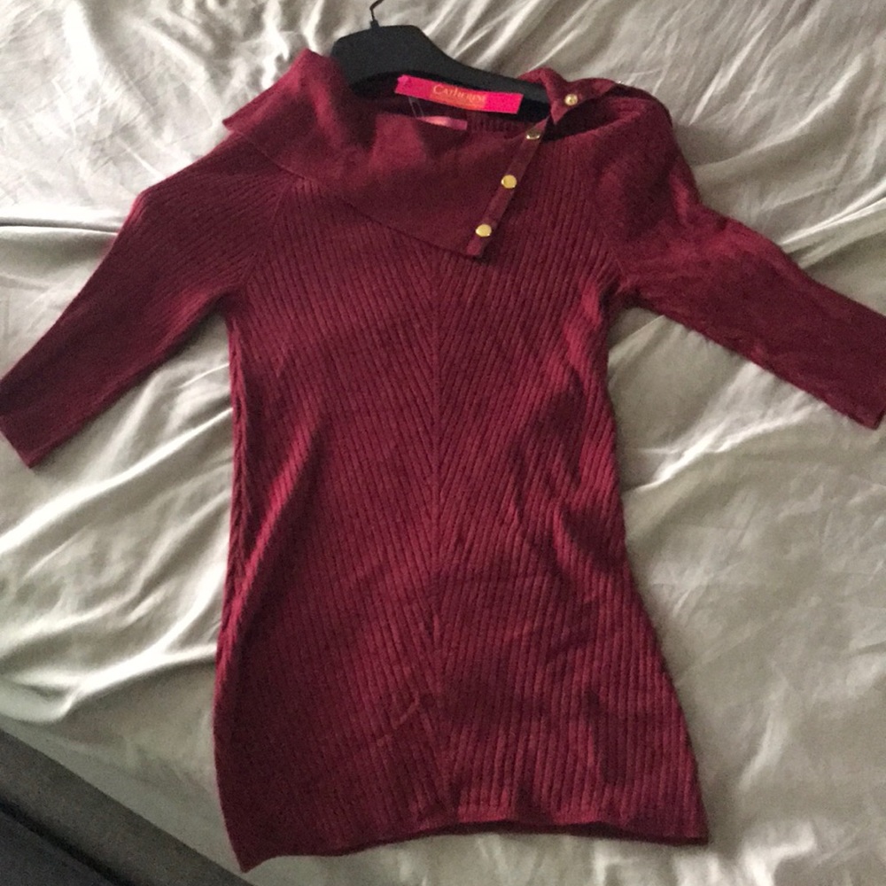 Catherine Malandrino burgundy shirt